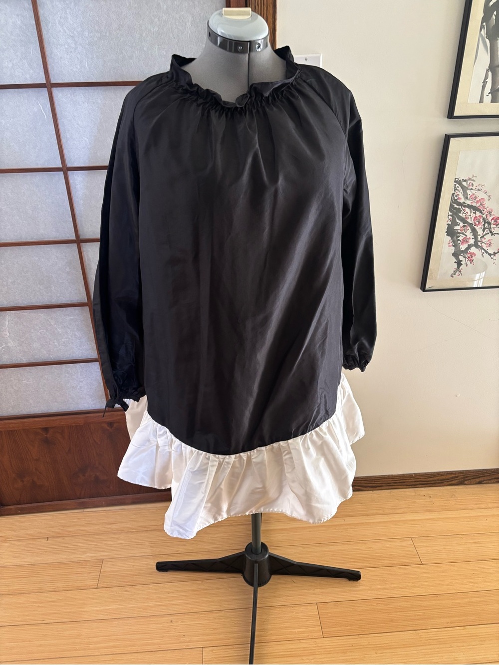 VGUC Cynthia Rowley Gisele Taffeta Flounce Dress US L